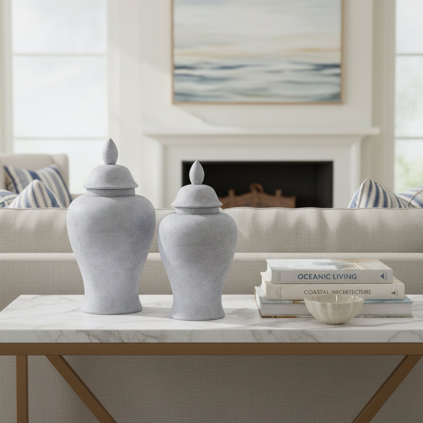 Darcy Large Stone Ginger Jar