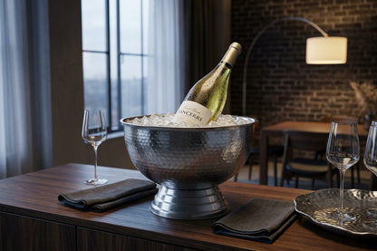Nomad Silver Hammered Champagne Bowl