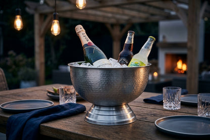 Nomad Silver Hammered Champagne Bowl