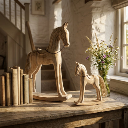 Natural Rustic Rocking Horse
