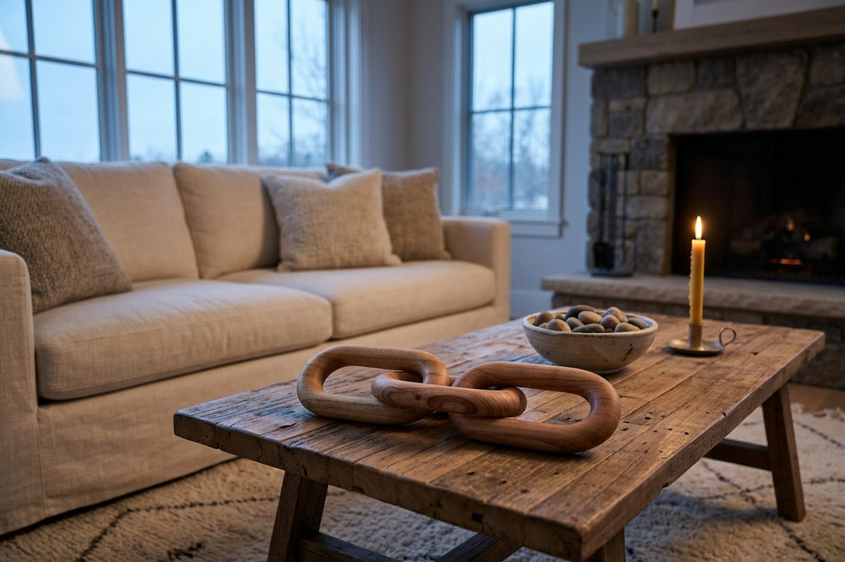 Empire Natural Wood 3 Link Chain Decor
