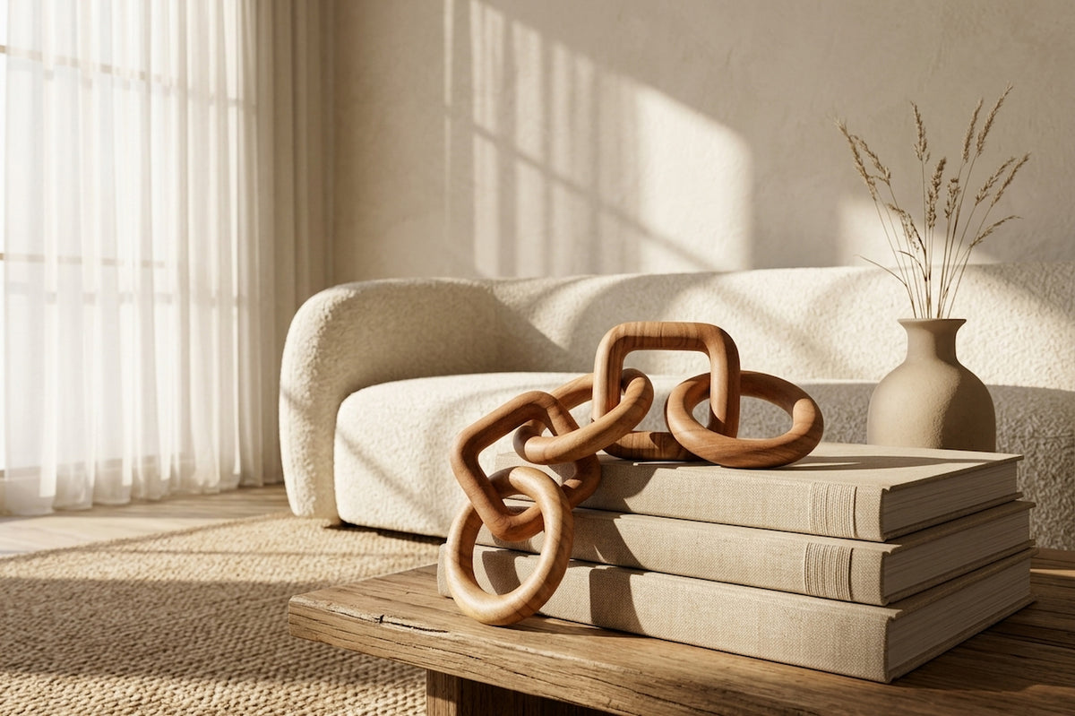 Empire Natural Wood Five Link Chain Decor