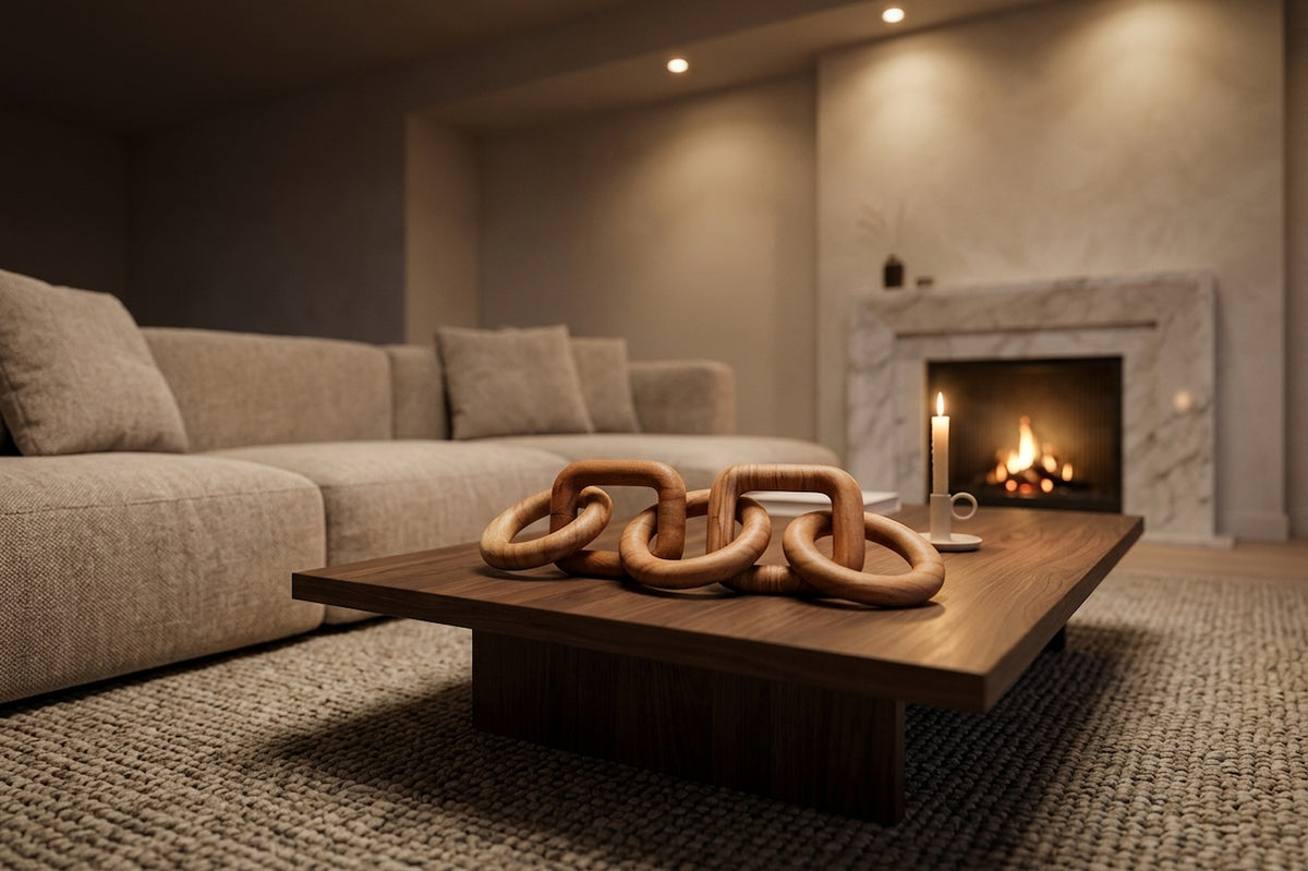 Empire Natural Wood Five Link Chain Decor