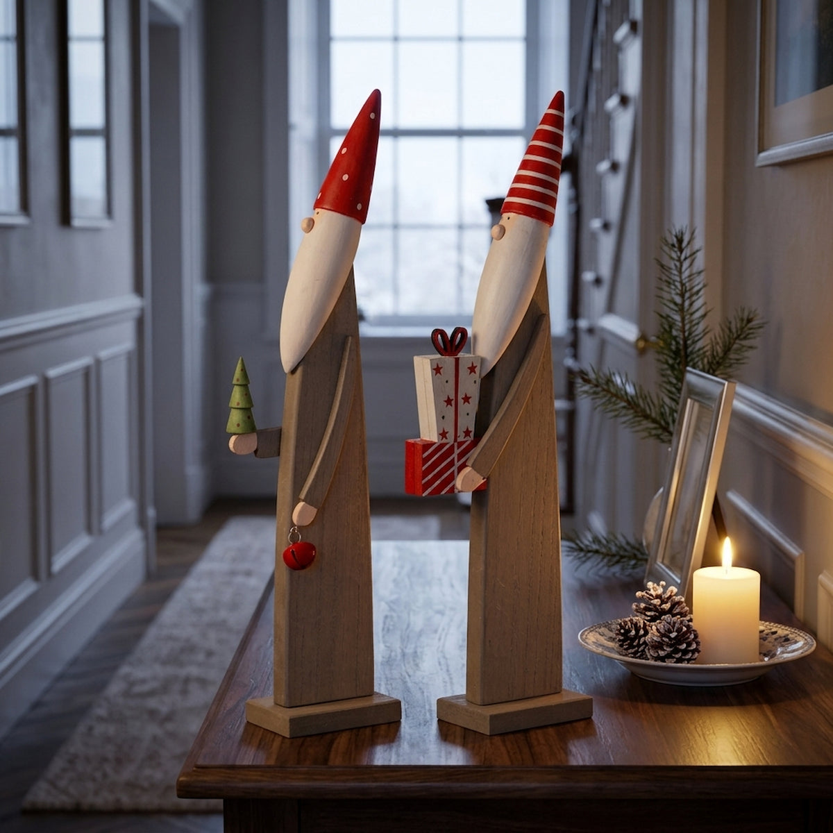 Wooden Festive Elf with Presents