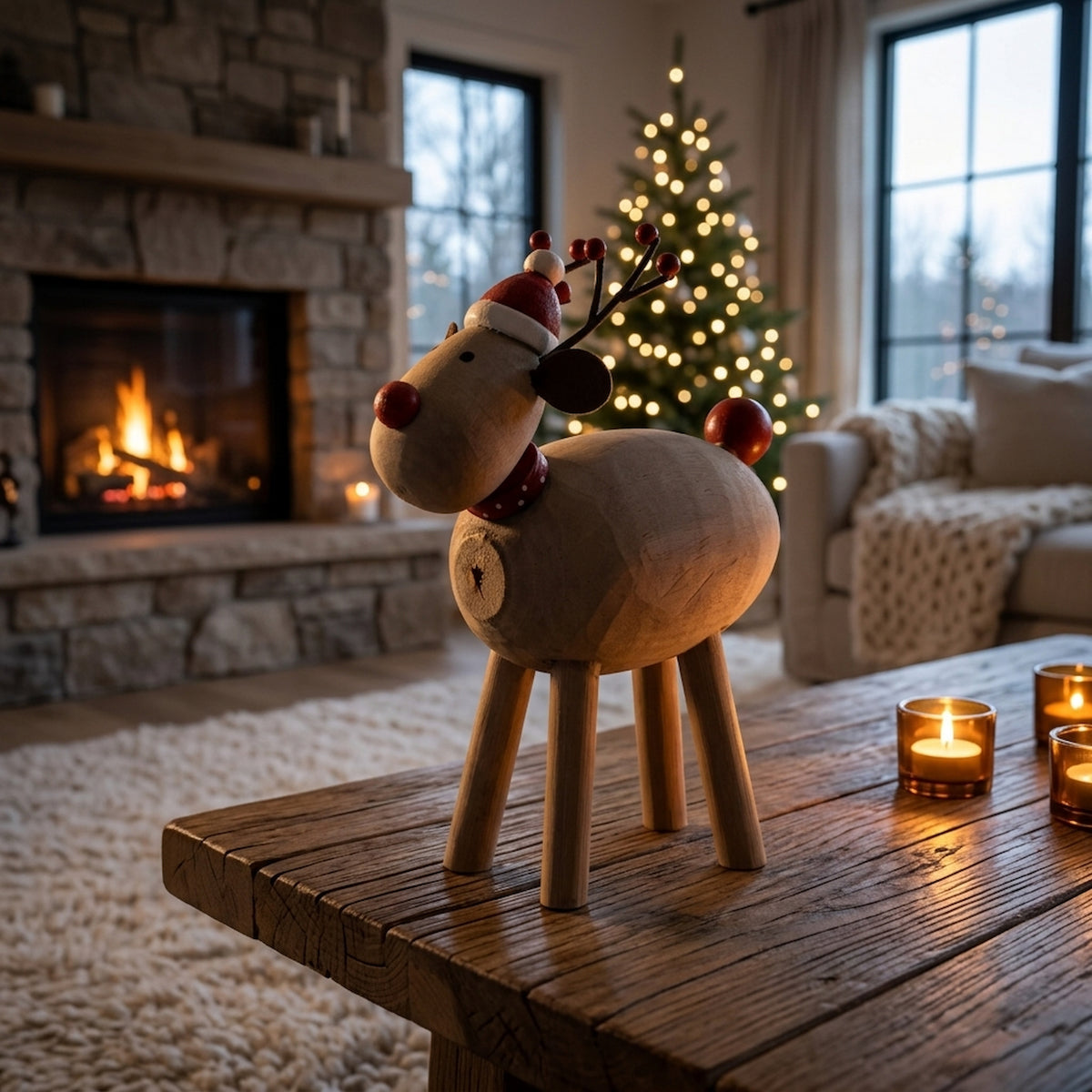 Rustic Rudolf With Hat
