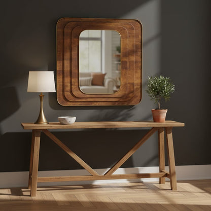Haven Mango Wood Carved Wall Mirror