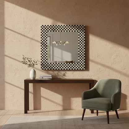 Nacre Mother Of Pearl Square Wall Mirror