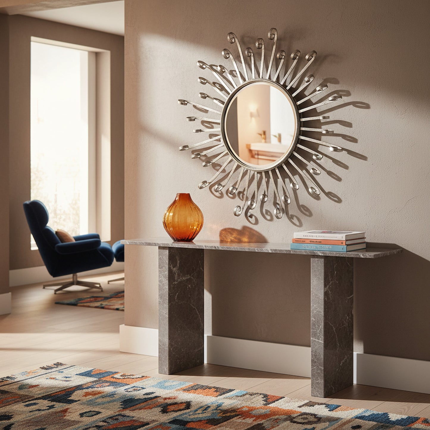 Solaris Spoke Style Wall Mirror