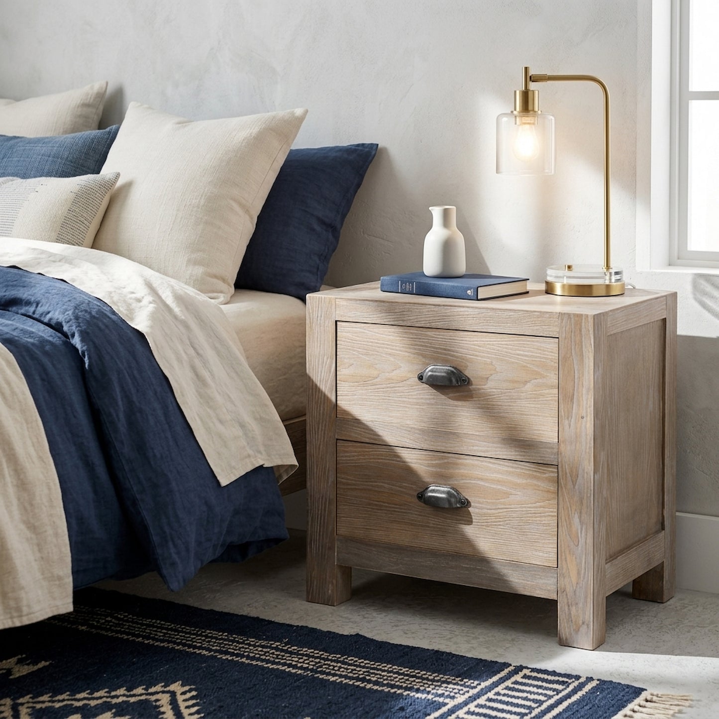 Haldon Collection 2 Drawer Bedside Table