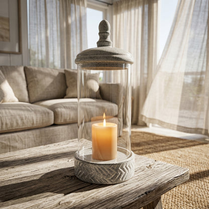 Sona Medium Hurricane Lantern With Lid