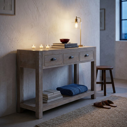 Haldon Collection 3 Drawer Console Table