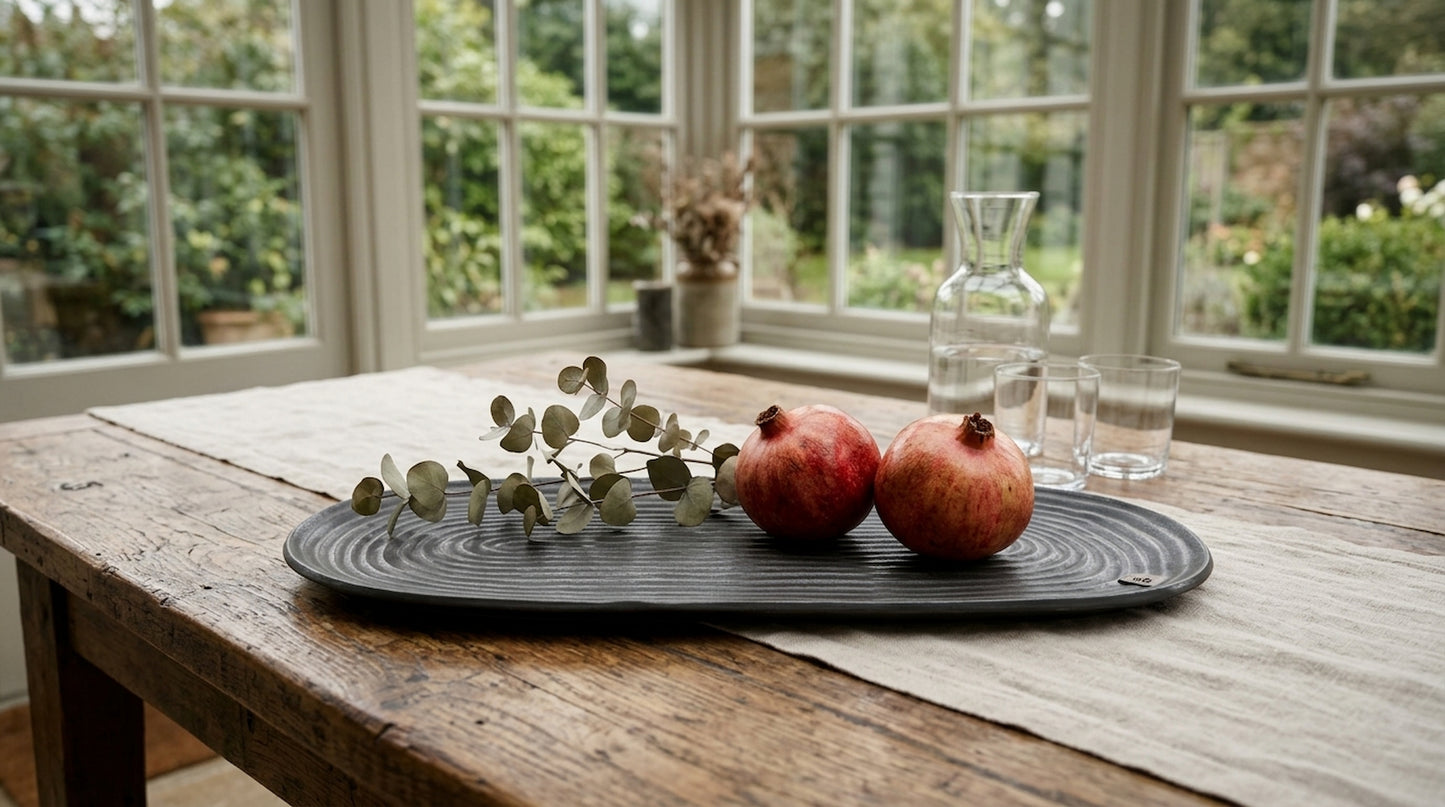 Axis Small Grey Oval Dish