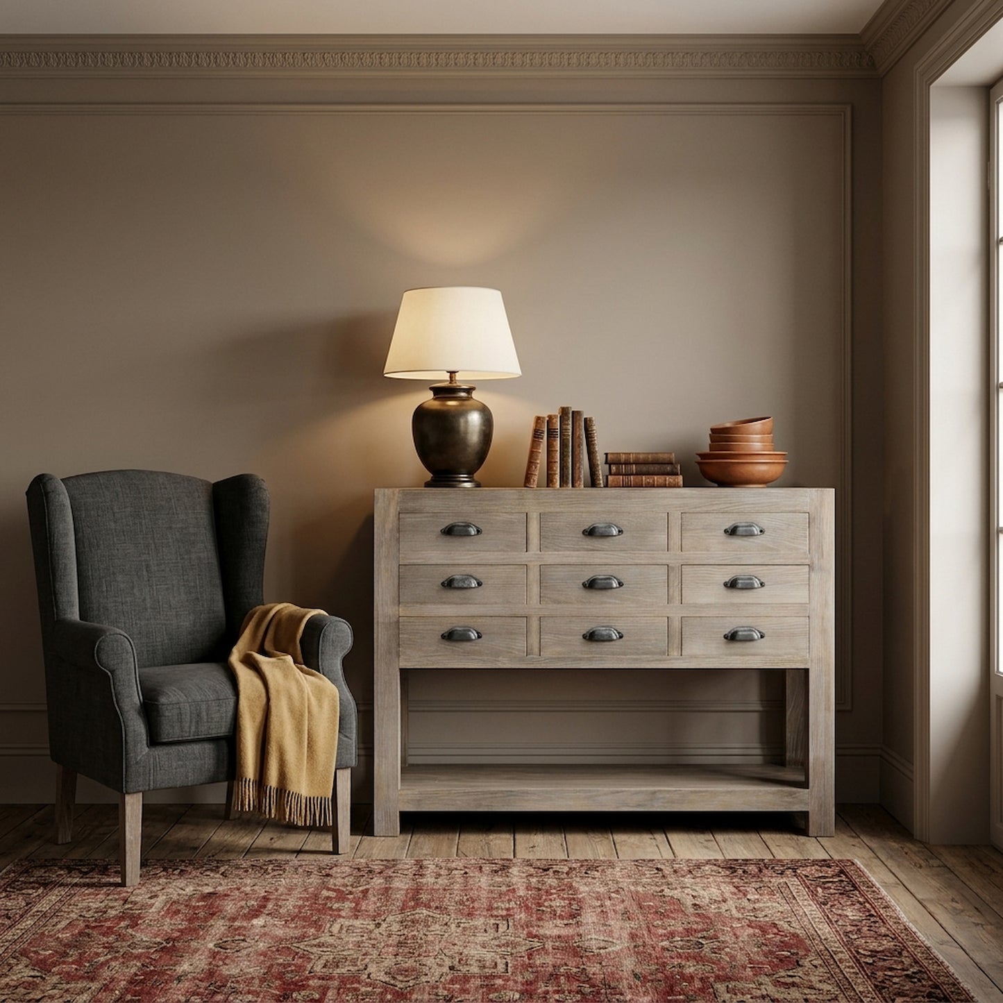 Haldon Collection 9 Drawer Chest With Shelf