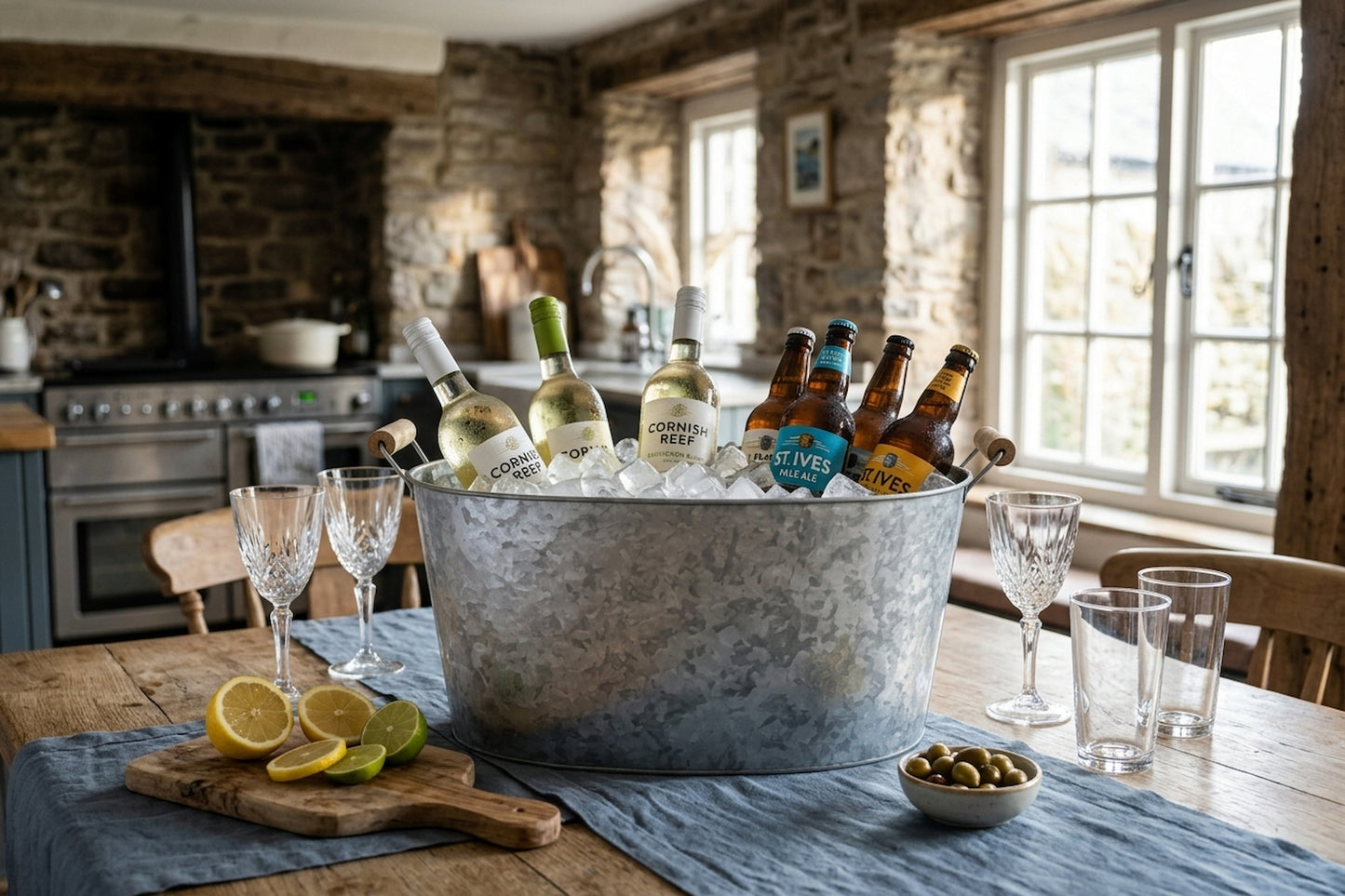 Estate Galvanised Steel Drinks Tub