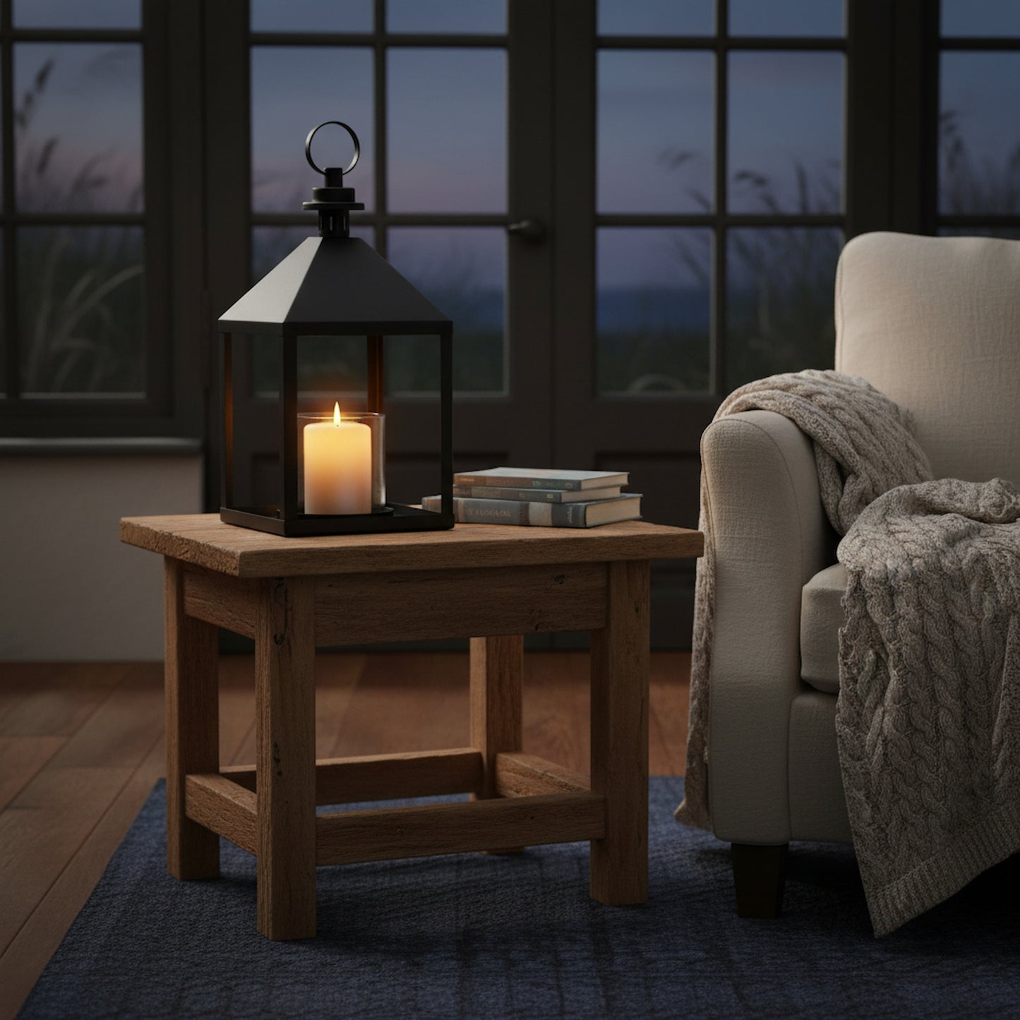 Astra Medium Lantern With Glass Candle Holder