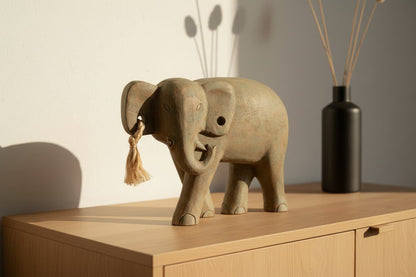 Skye Mango Wood Elephant Sculpture