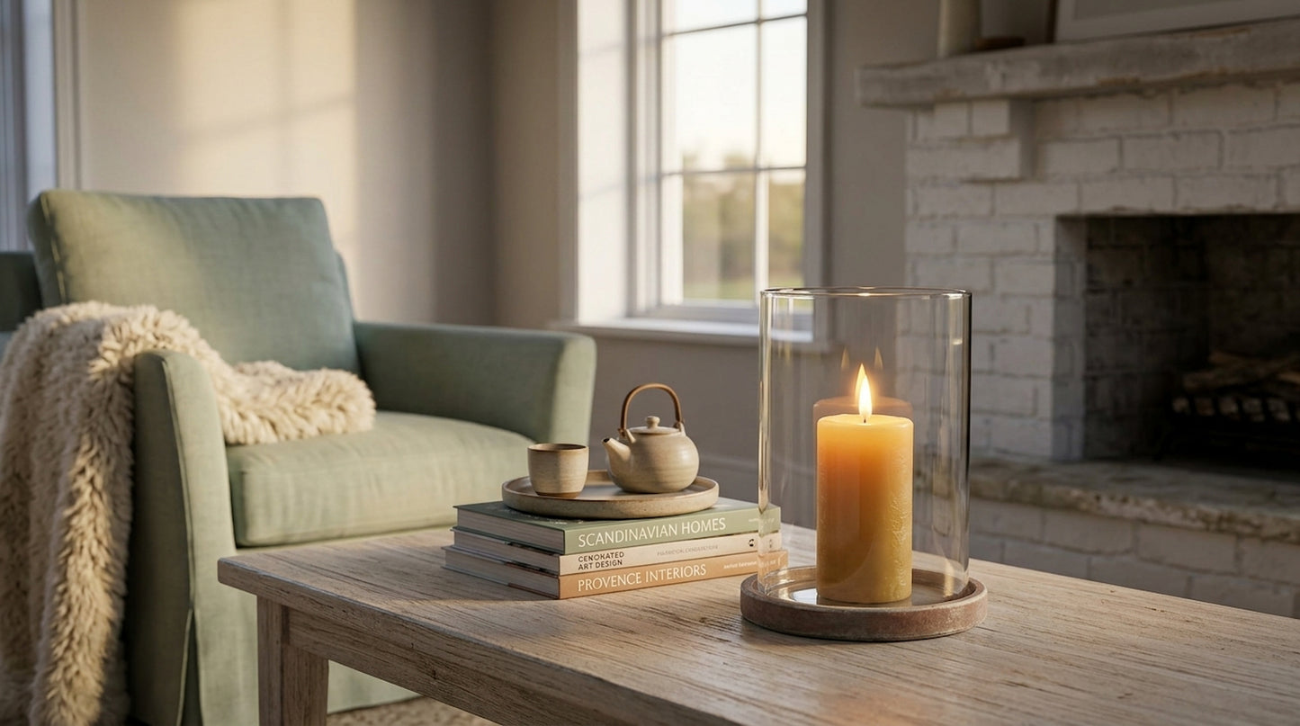 Siena Brown Large Hurricane Lantern