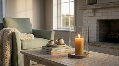 Siena Brown Large Hurricane Lantern