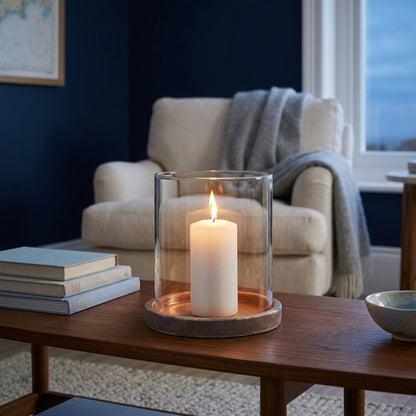 Siena Brown Hurricane Lantern
