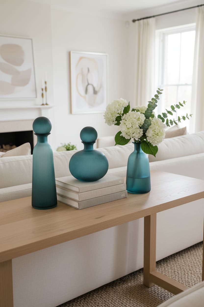 Opal Medium Blue Bottle Vase