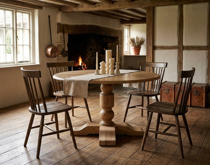 Glade Oak Wood Round Dining Table