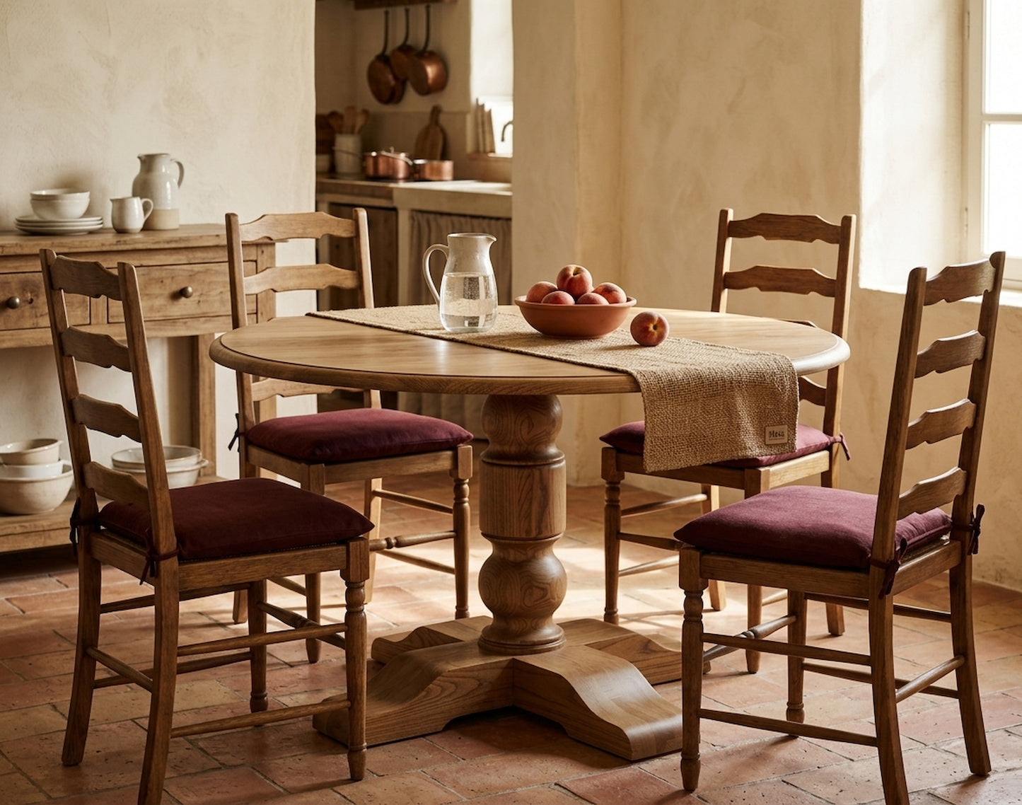 Glade Oak Wood Round Dining Table