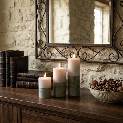 Luxe Collection Natural Glow 3x4 Stone LED Wax Candle