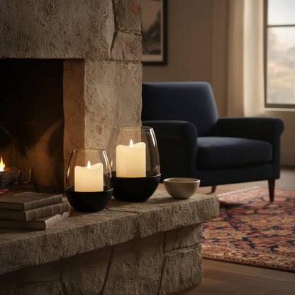 Neris Medium Candle Holder With Glass Goblet