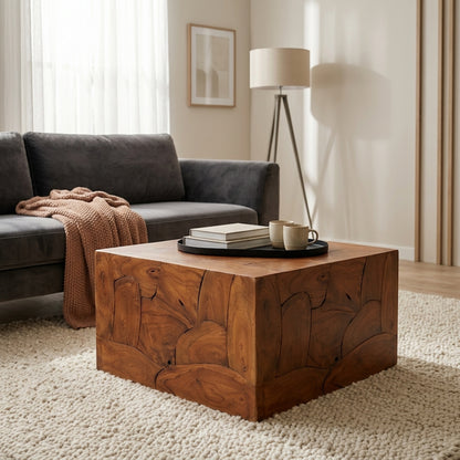 Teak Cuboid Coffee Table