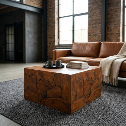 Teak Cuboid Coffee Table