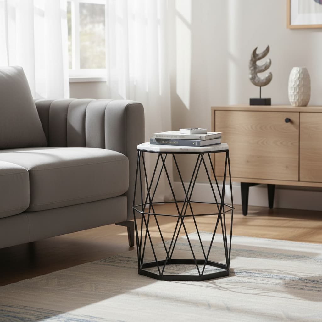 Kashmir Side Table With Octagonal Top
