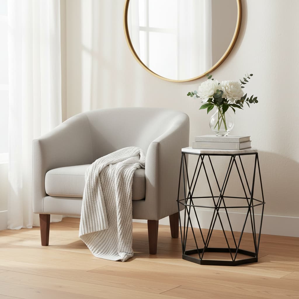 Kashmir Side Table With Octagonal Top