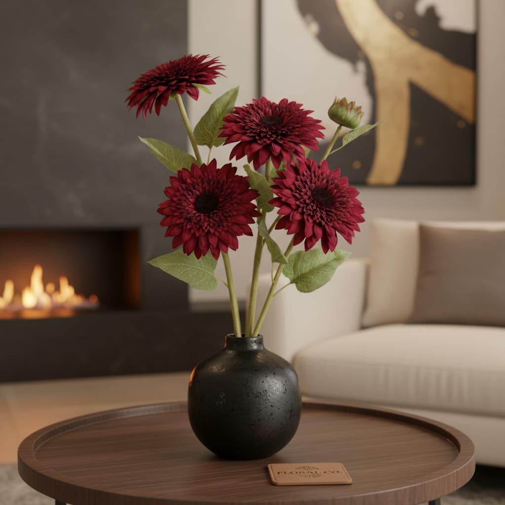 Dahlia Burgundy Raven Stem