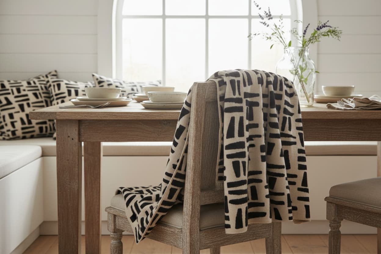 Zola Natural And Black Throw