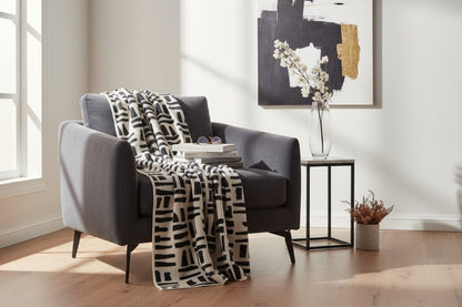Zola Natural And Black Throw