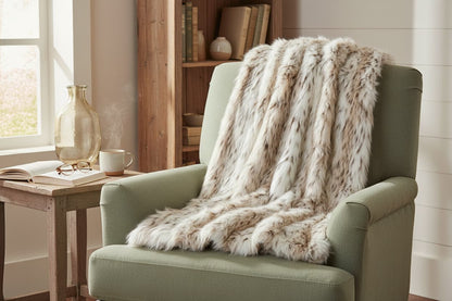 Folia Animal Print Fur Throw