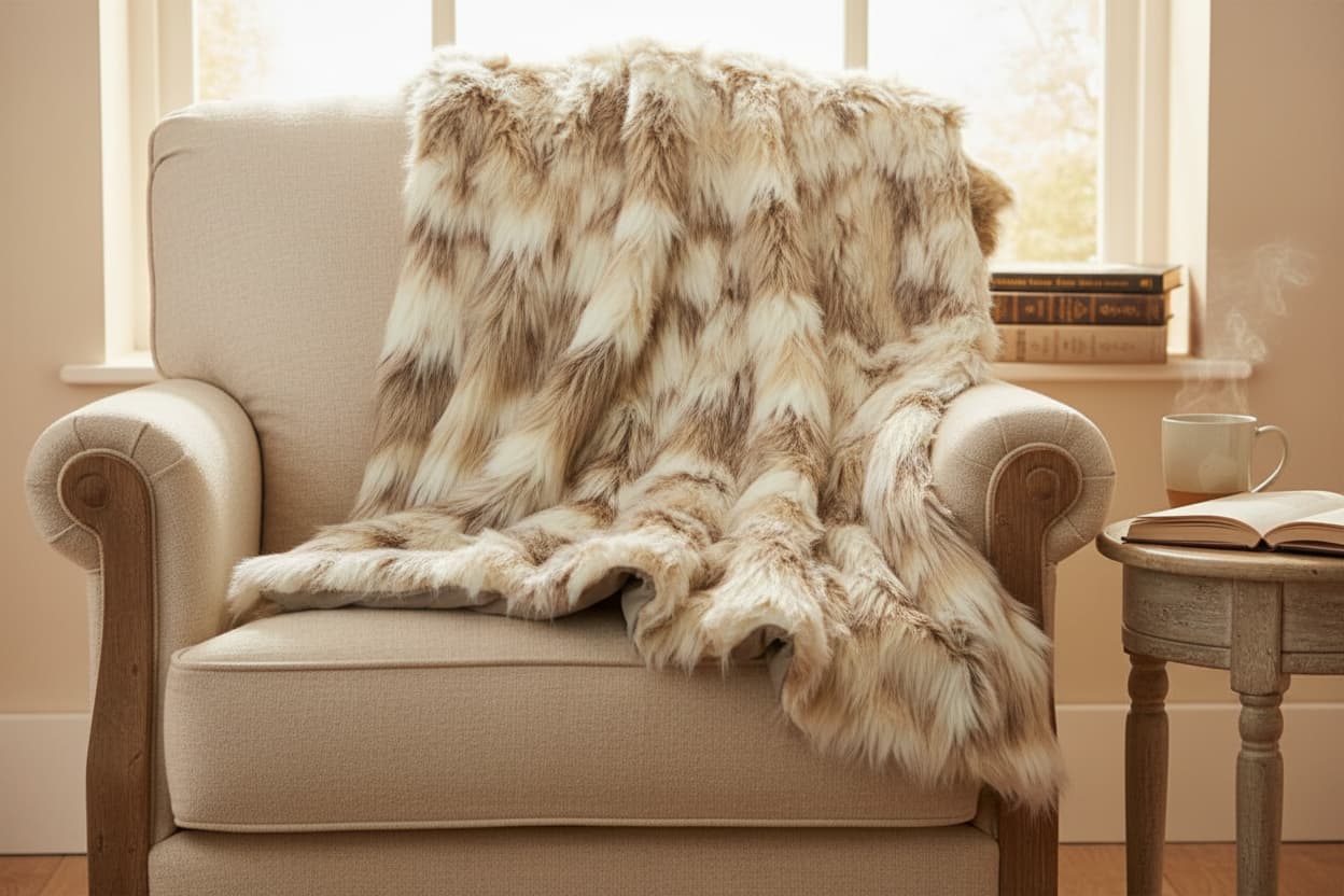 Folia Natural Fur Throw