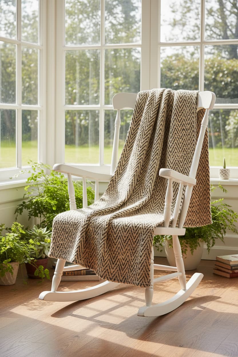 Sierra Beige and Grey Woven Throw