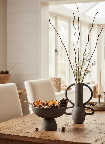 Silhouette Small Textured Grey Vase