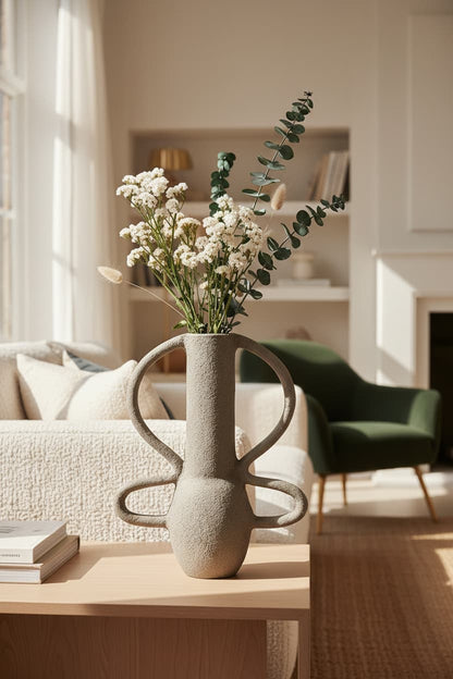 Silhouette Small Textured Grey Vase