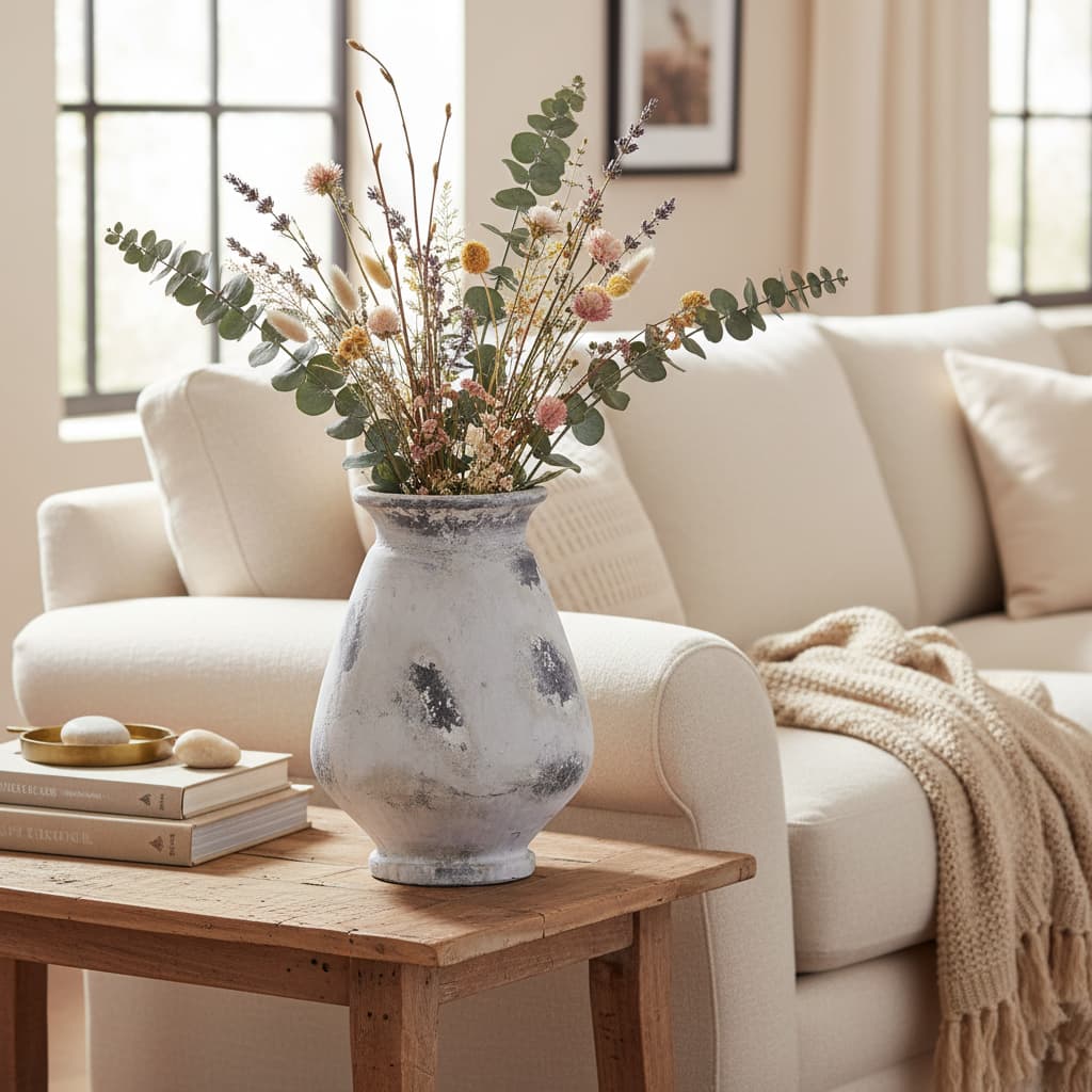 Naxos Large Antique White Vase