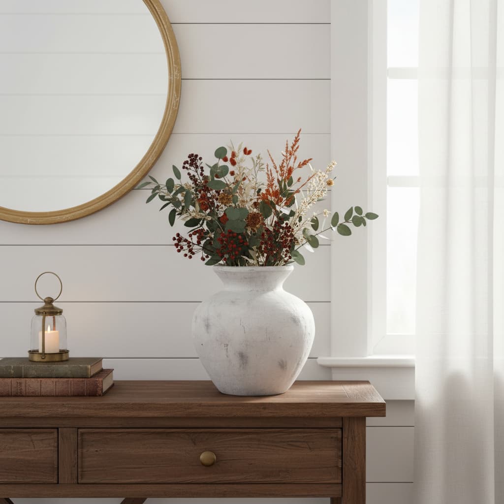 Darcy Antique White Vase