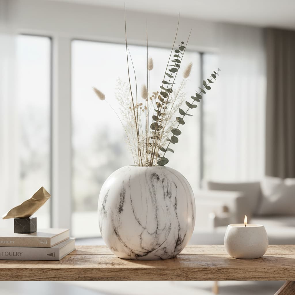 Marble Pudding Vase
