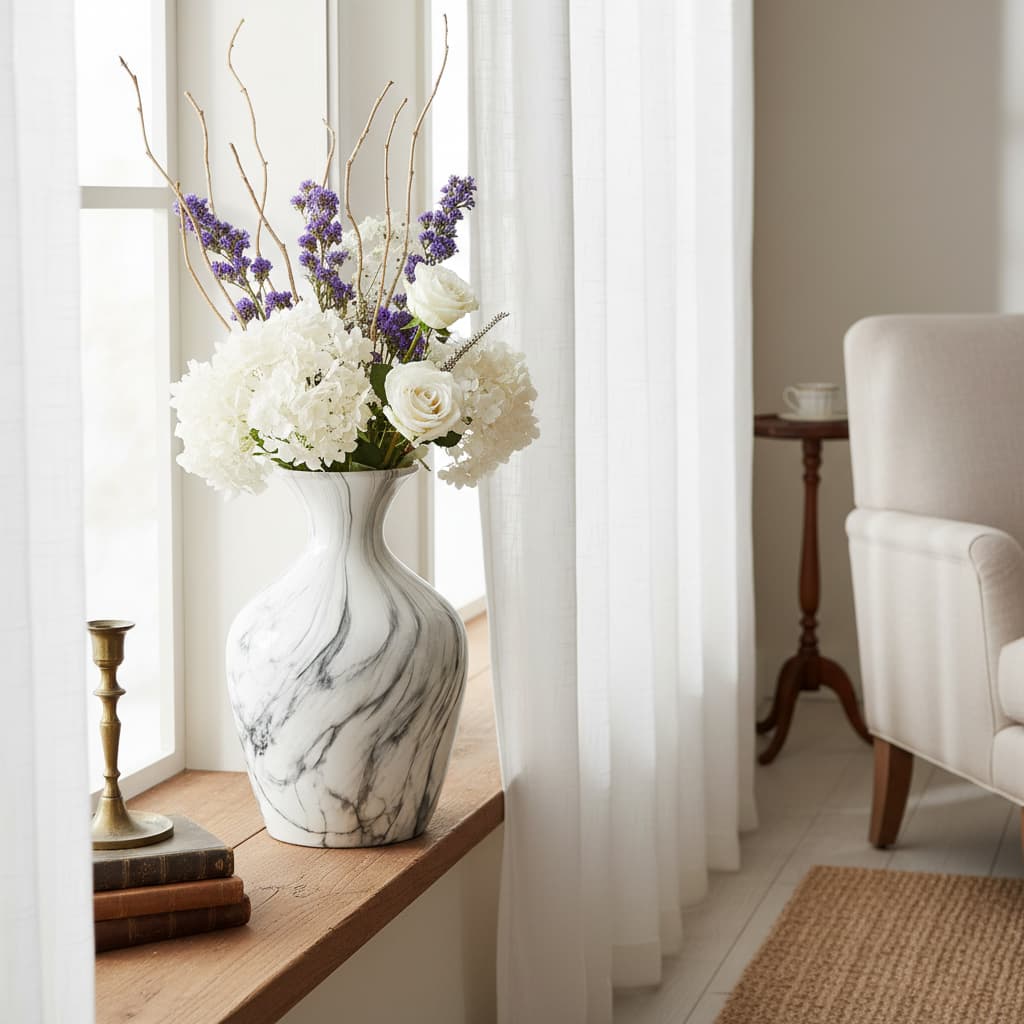 Marble Ellipse Large Vase