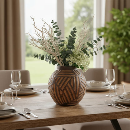 Manor Round Brown Planter