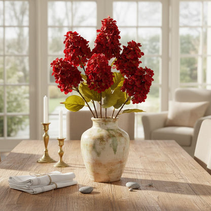 Dark Red Spear Hydrangea Spray