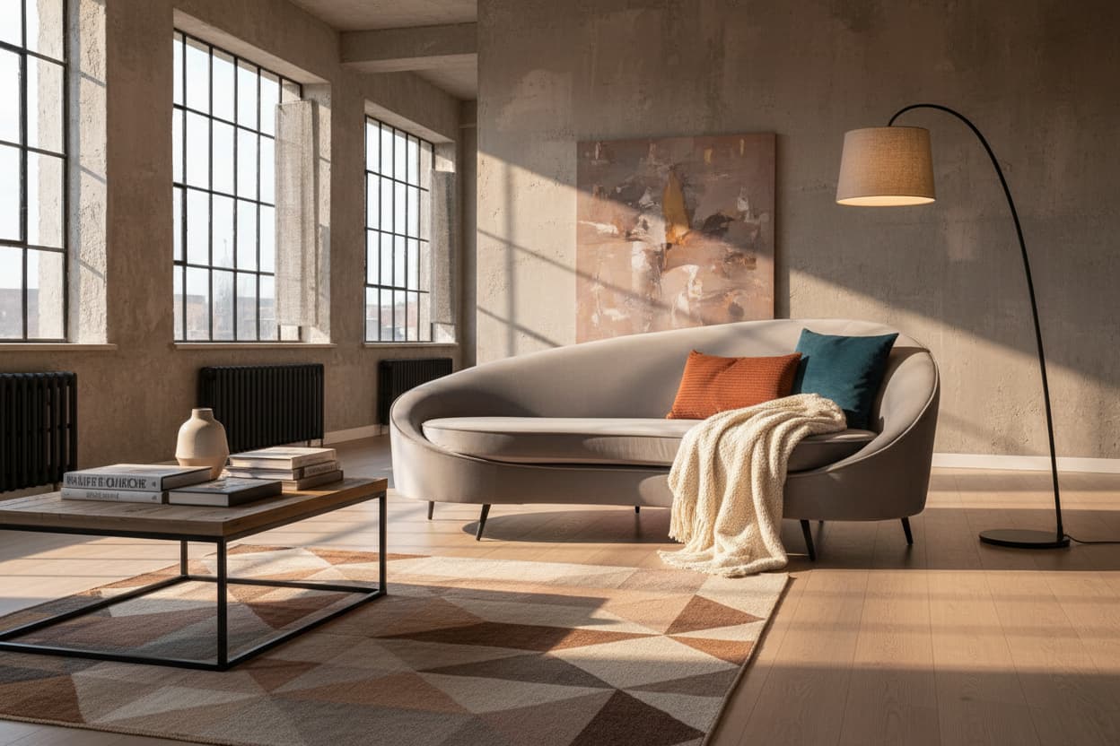 Saffa Three Seat Grey Velvet Sofa