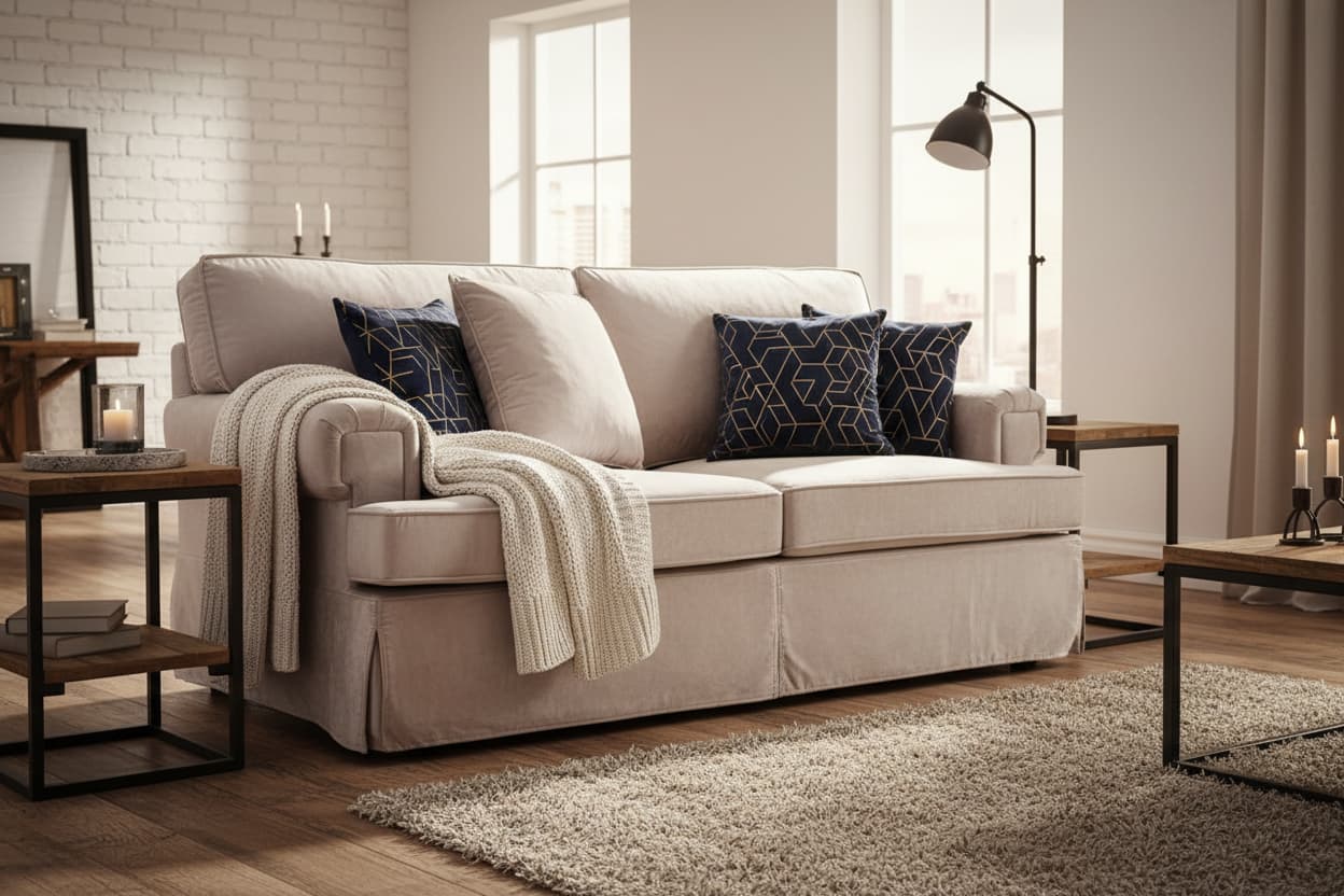 Windsor Two Seat Mink Velvet Sofa