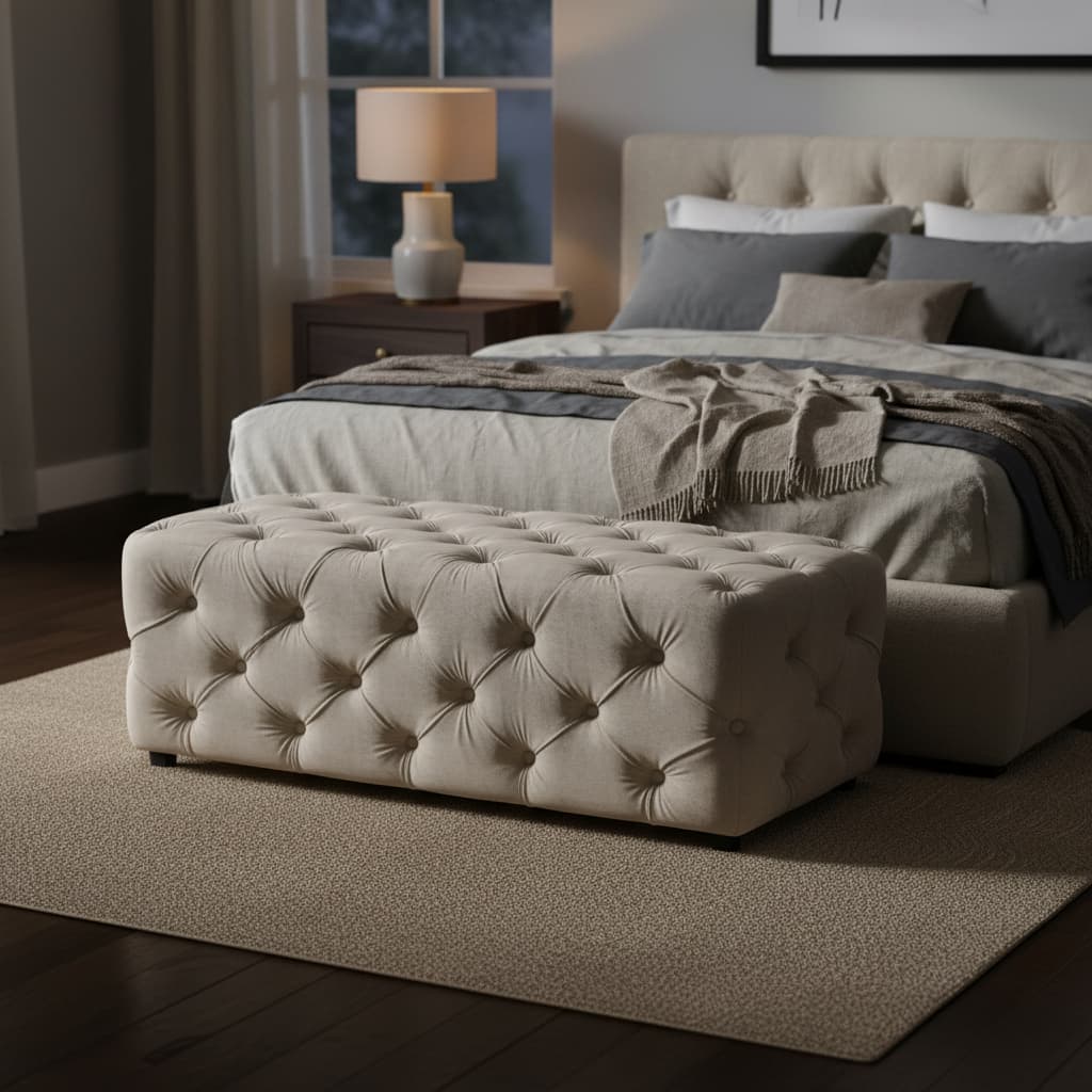 Luna Mink Velvet Bench