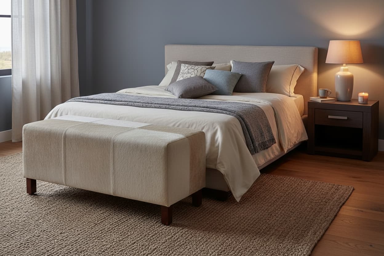 Chelsea Townhouse Natural Leather Bench With Wood Legs